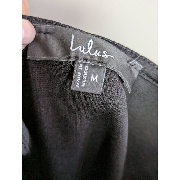 Lulu's good times only black one-shoulder maxi dress Medium - Picture 9 of 9